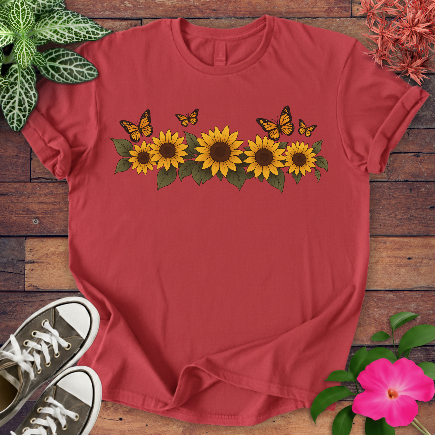 Sunflower Butterflies T-shirt