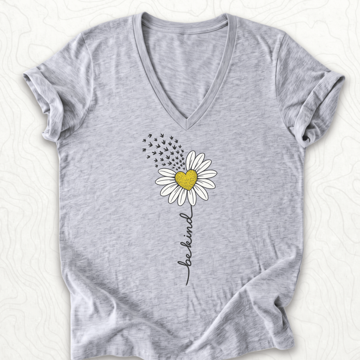 Be Kind V-Neck - Athletic Heather