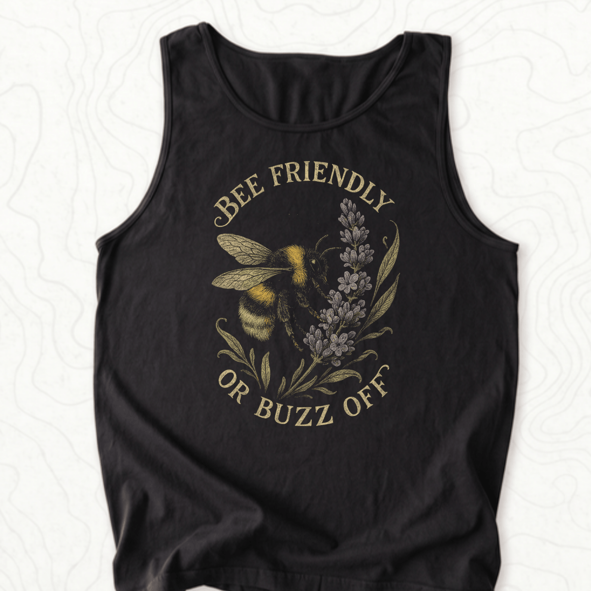 Bee Friendly Tank Top - Black