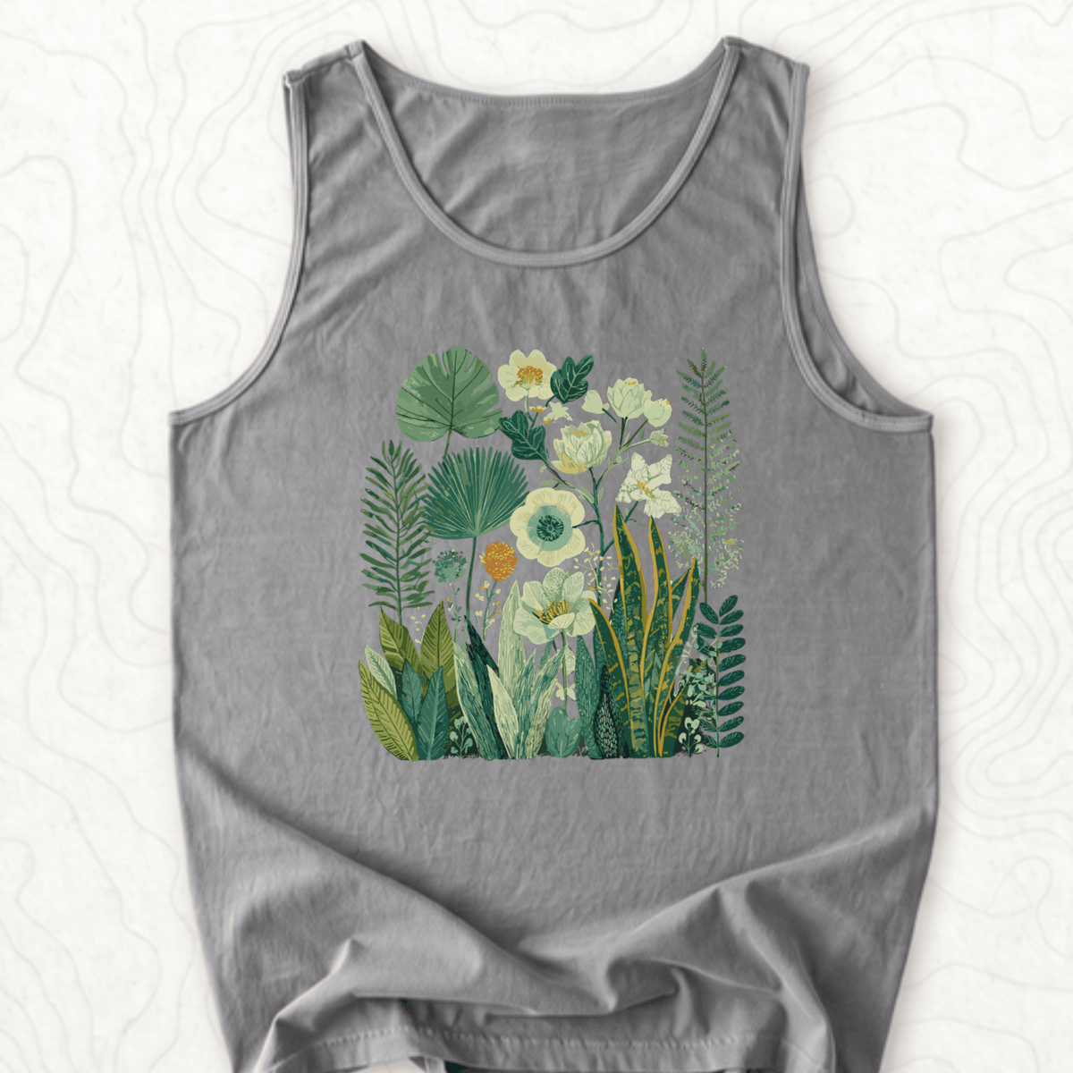 Botanical Garden Tank Top - Grey