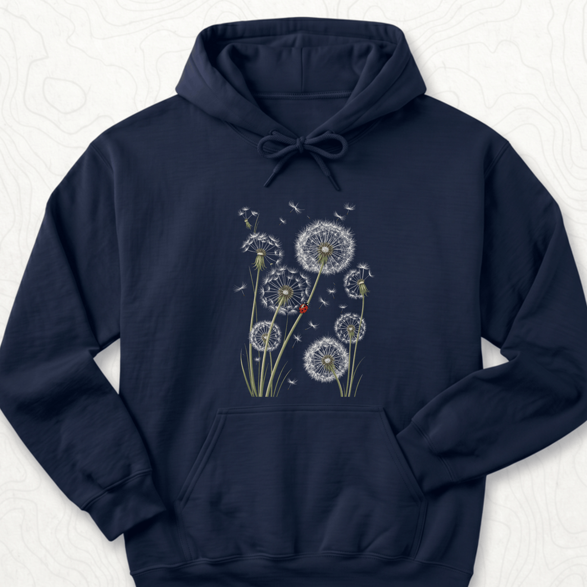 Dandelion Ladybug Hoodie - Navy