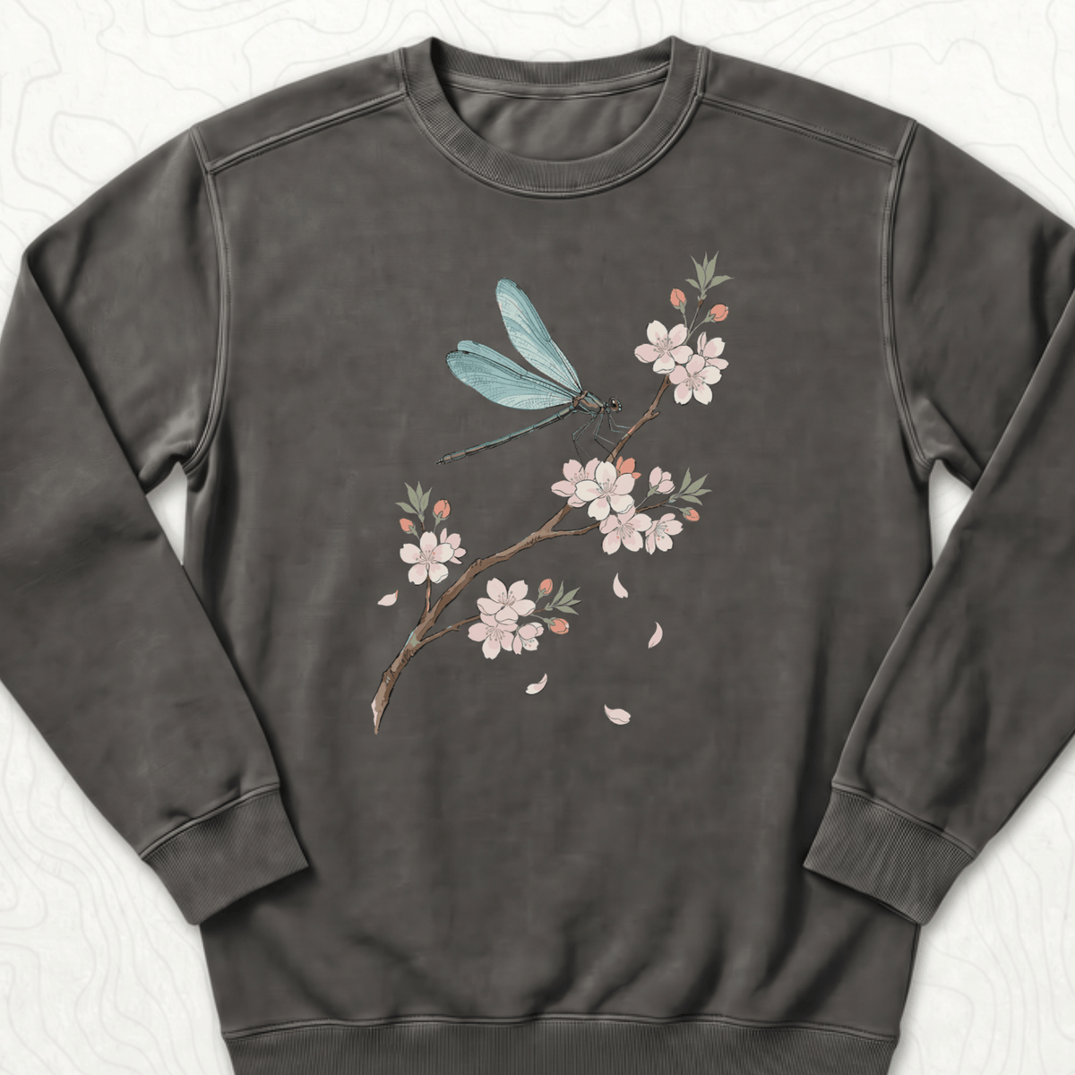 Dragonfly Blossom Sweatshirt - Pepper