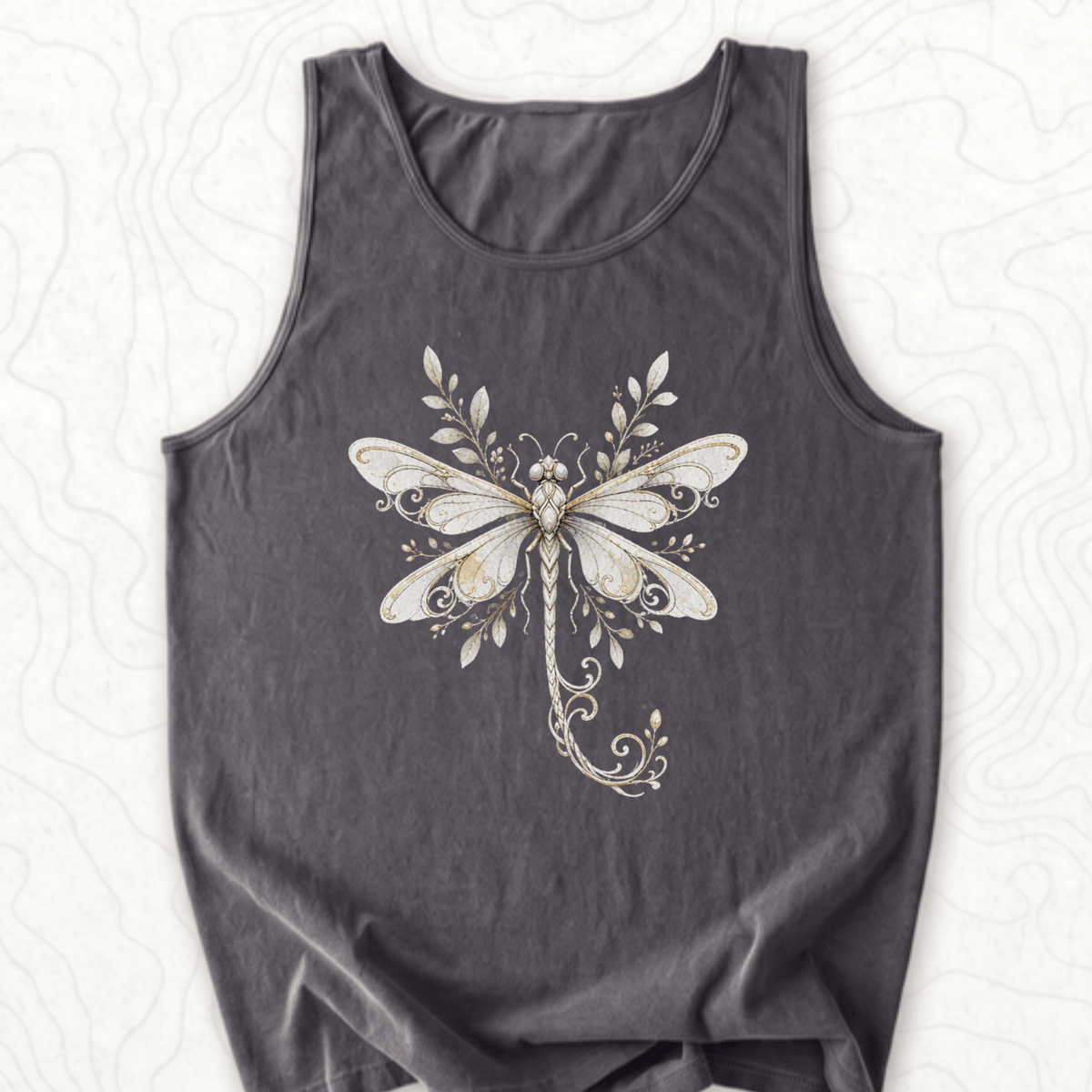 Elegant Dragonfly Tank Top - Pepper