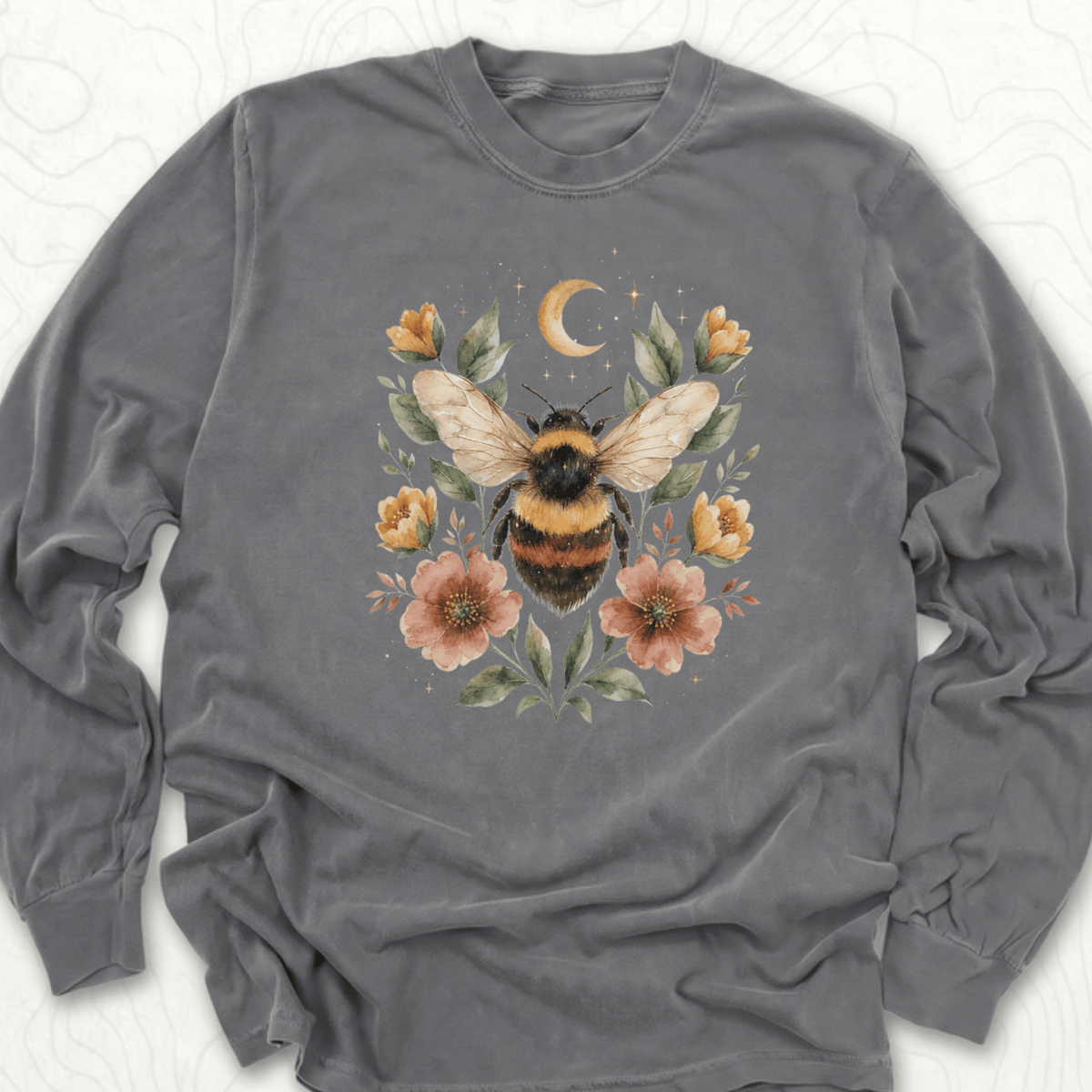 Floral Bumblebee LS T-shirt - Pepper