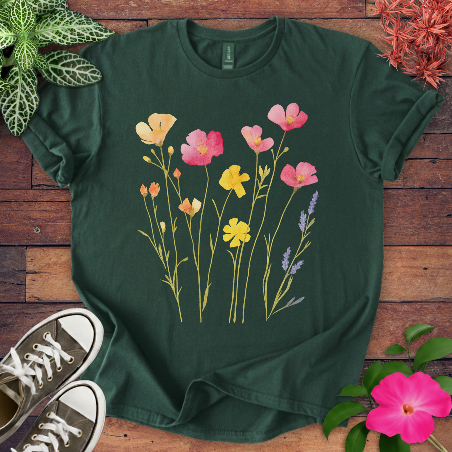 Watercolor Wildflowers T-shirt