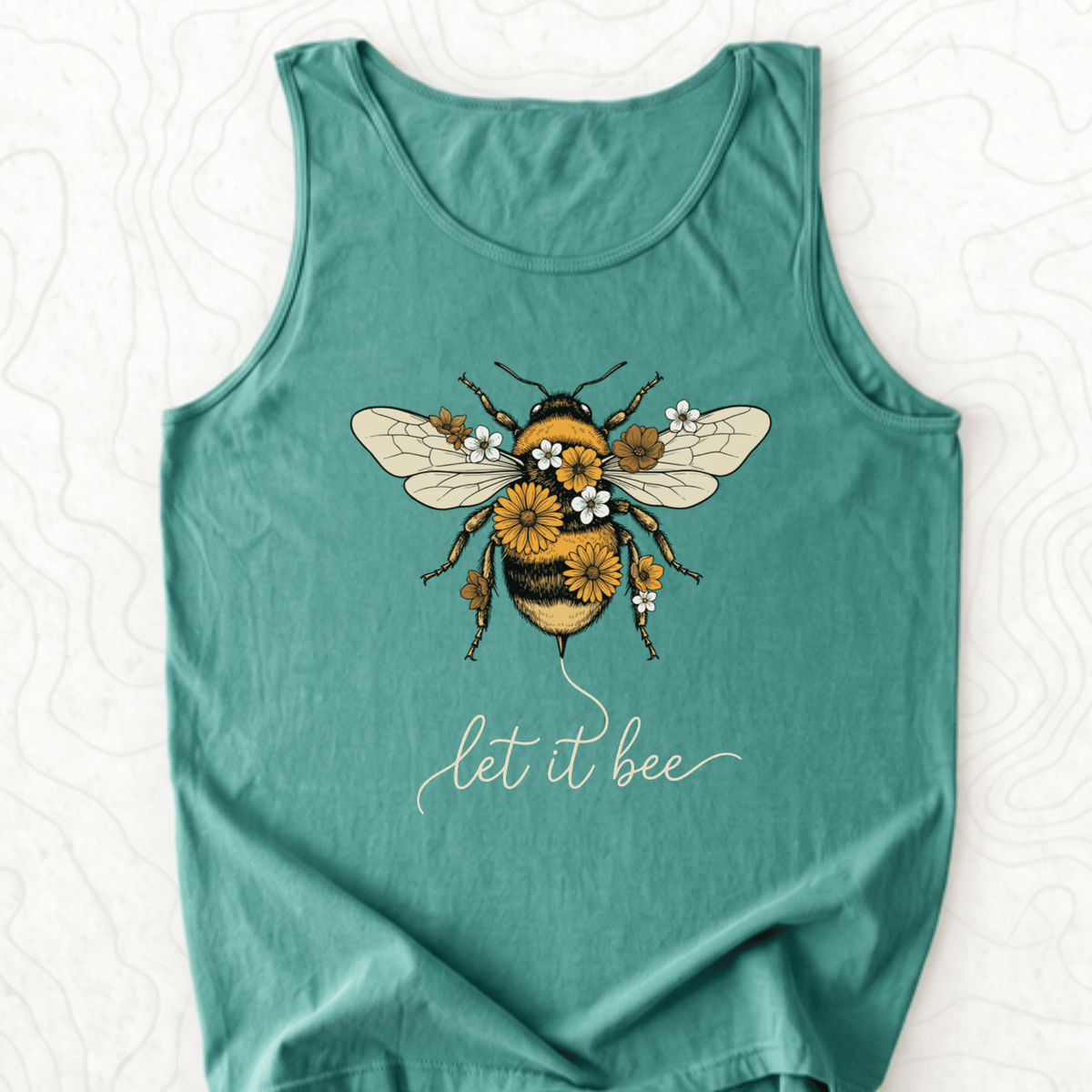 Let It Bee Tank Top - Light Green