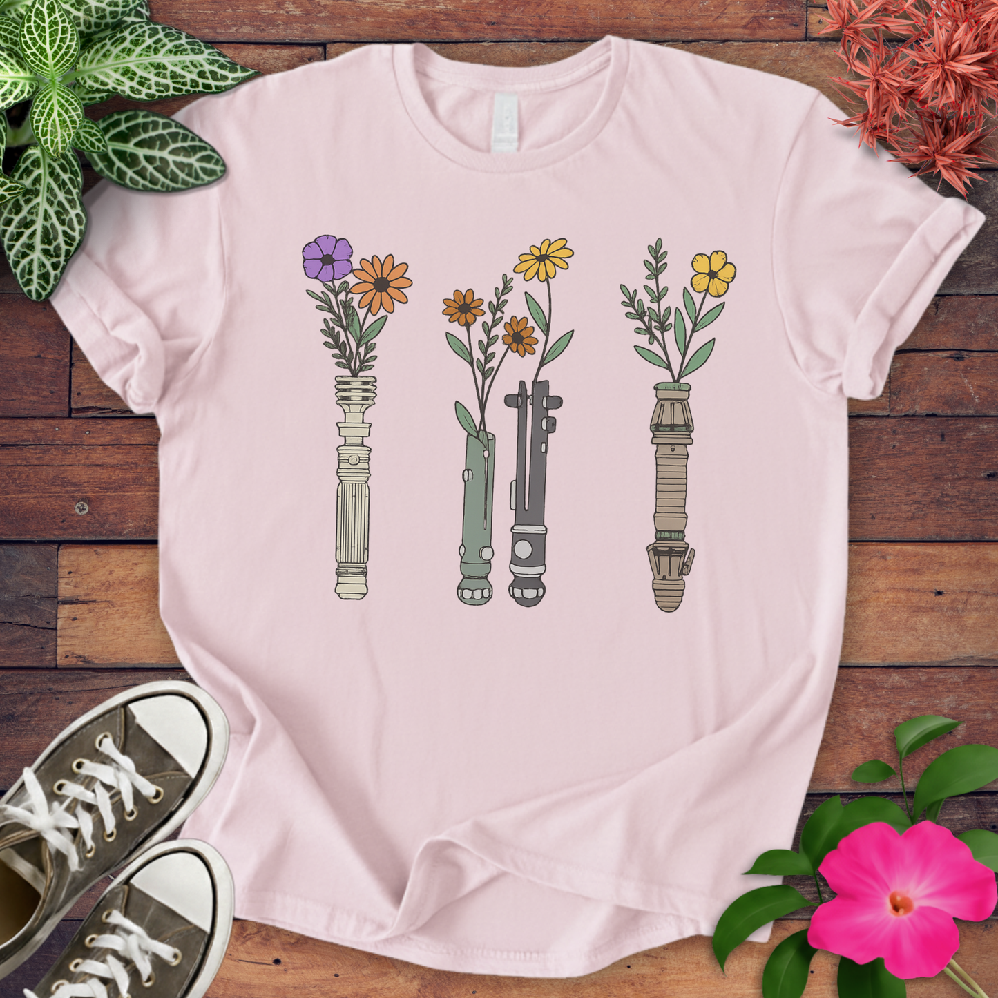 Lightsaber Flowers T-shirt