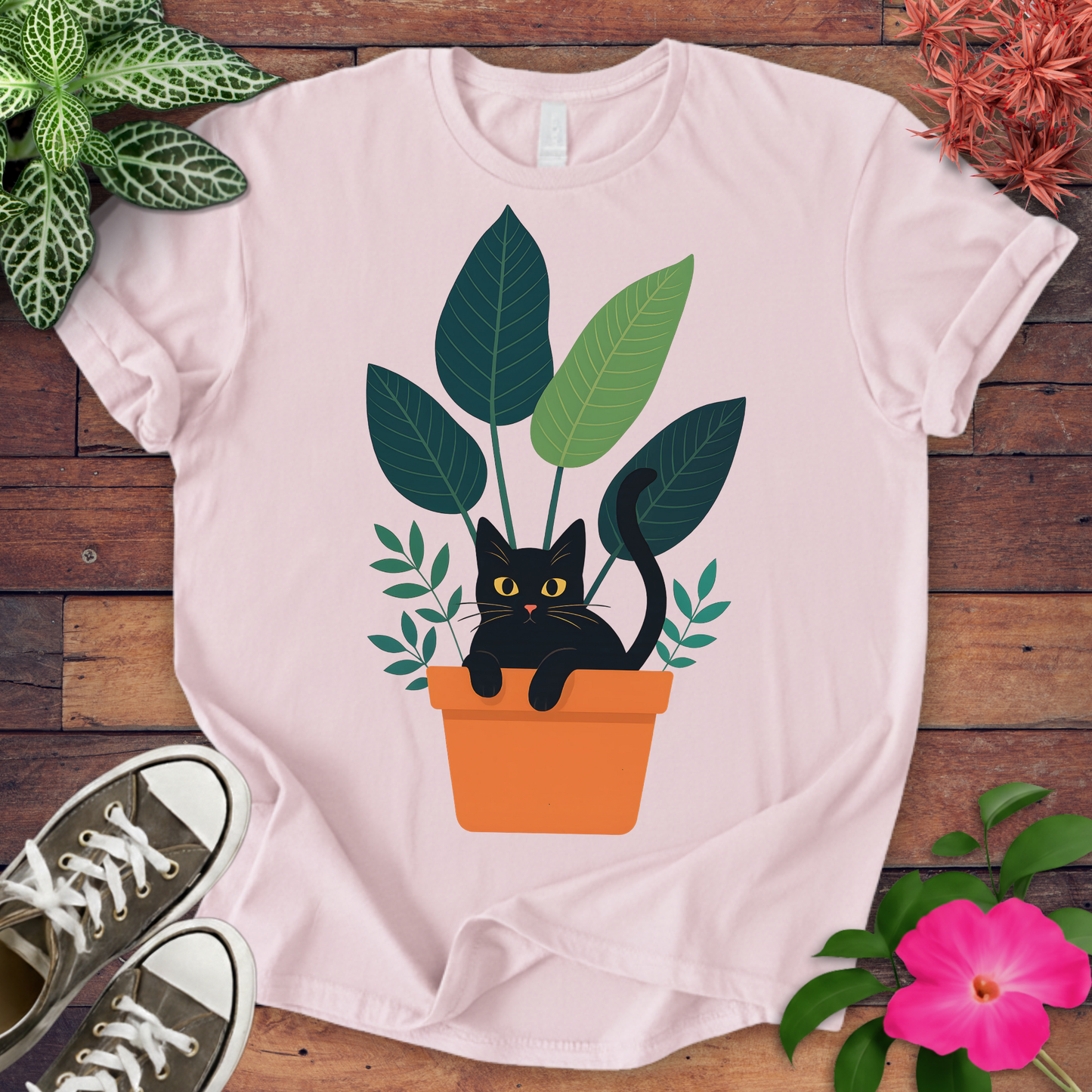 Plant Pot Cat T-shirt