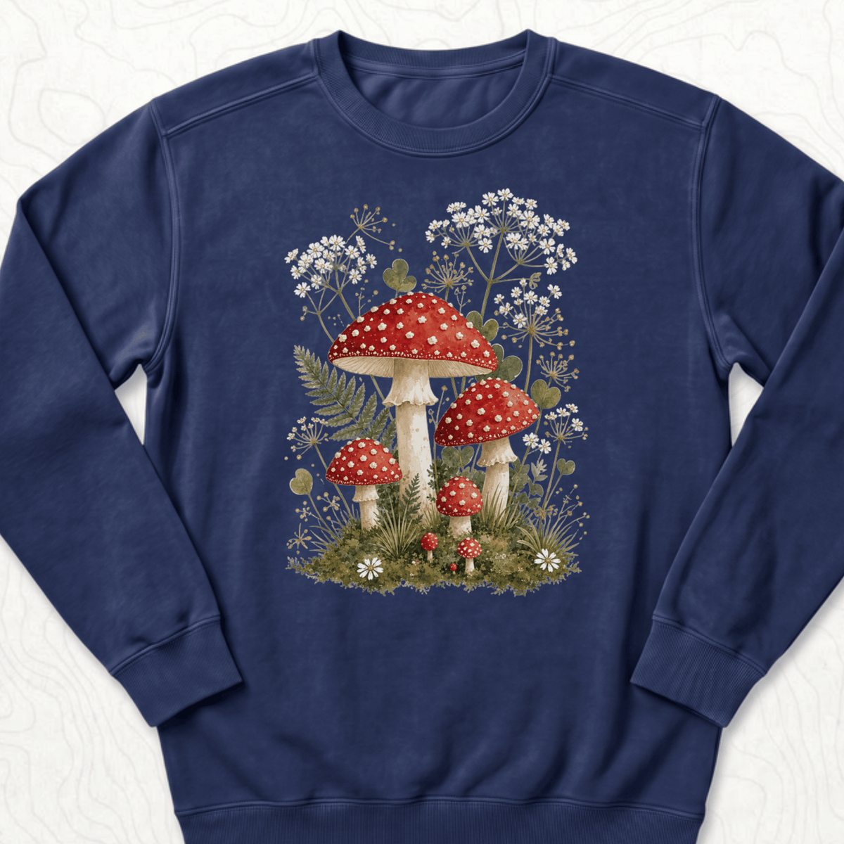 Mushroom Garden Sweatshirt - True Navy