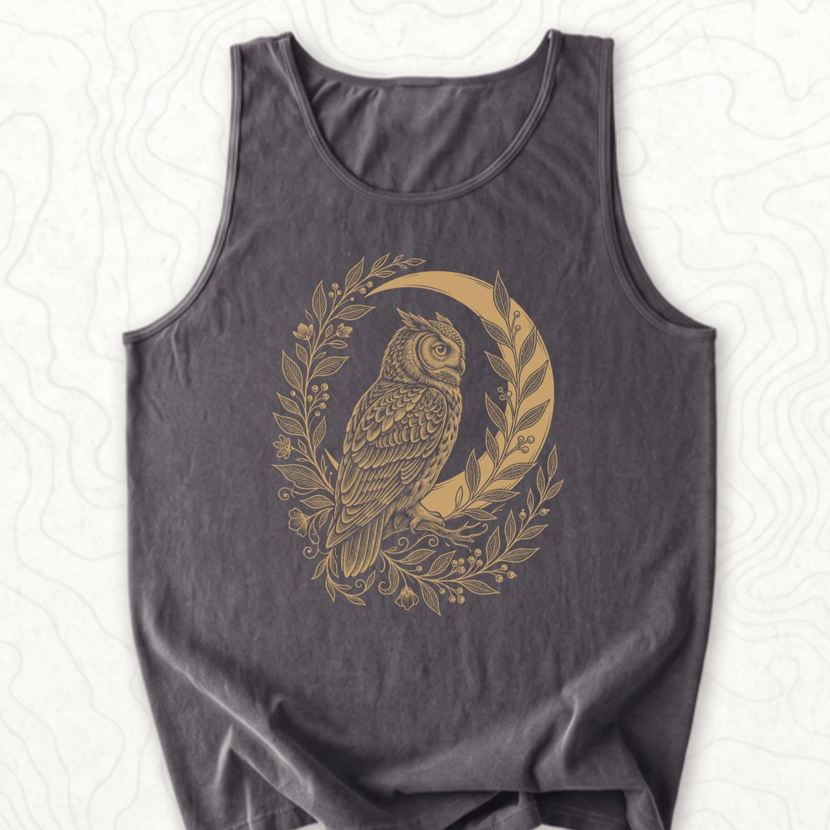 Owl Moon Tank Top - Pepper