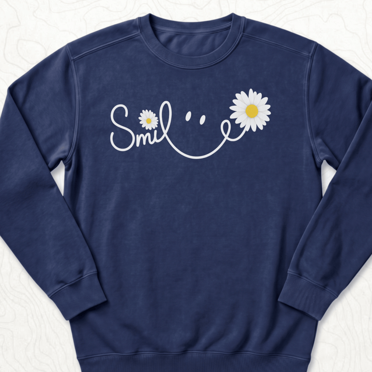 Smile Daisy Sweatshirt - True Navy