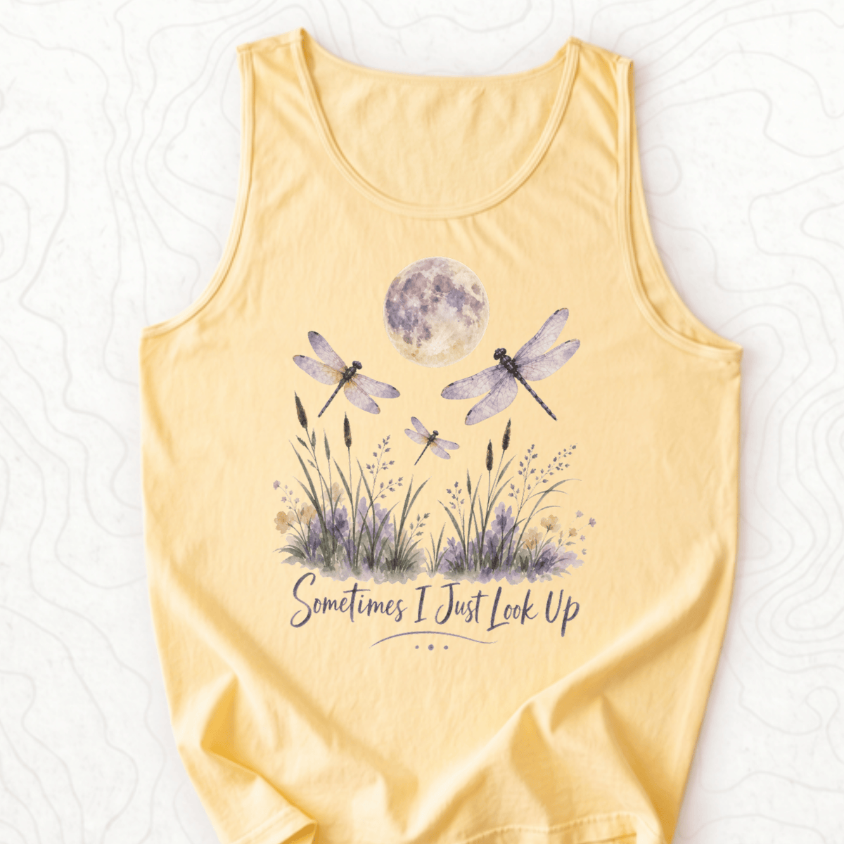 Sometimes Look Up Tank Top - Butter