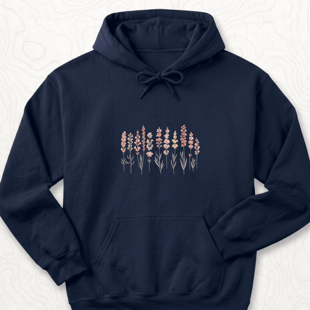 Wildflower Bouquet Hoodie - Navy