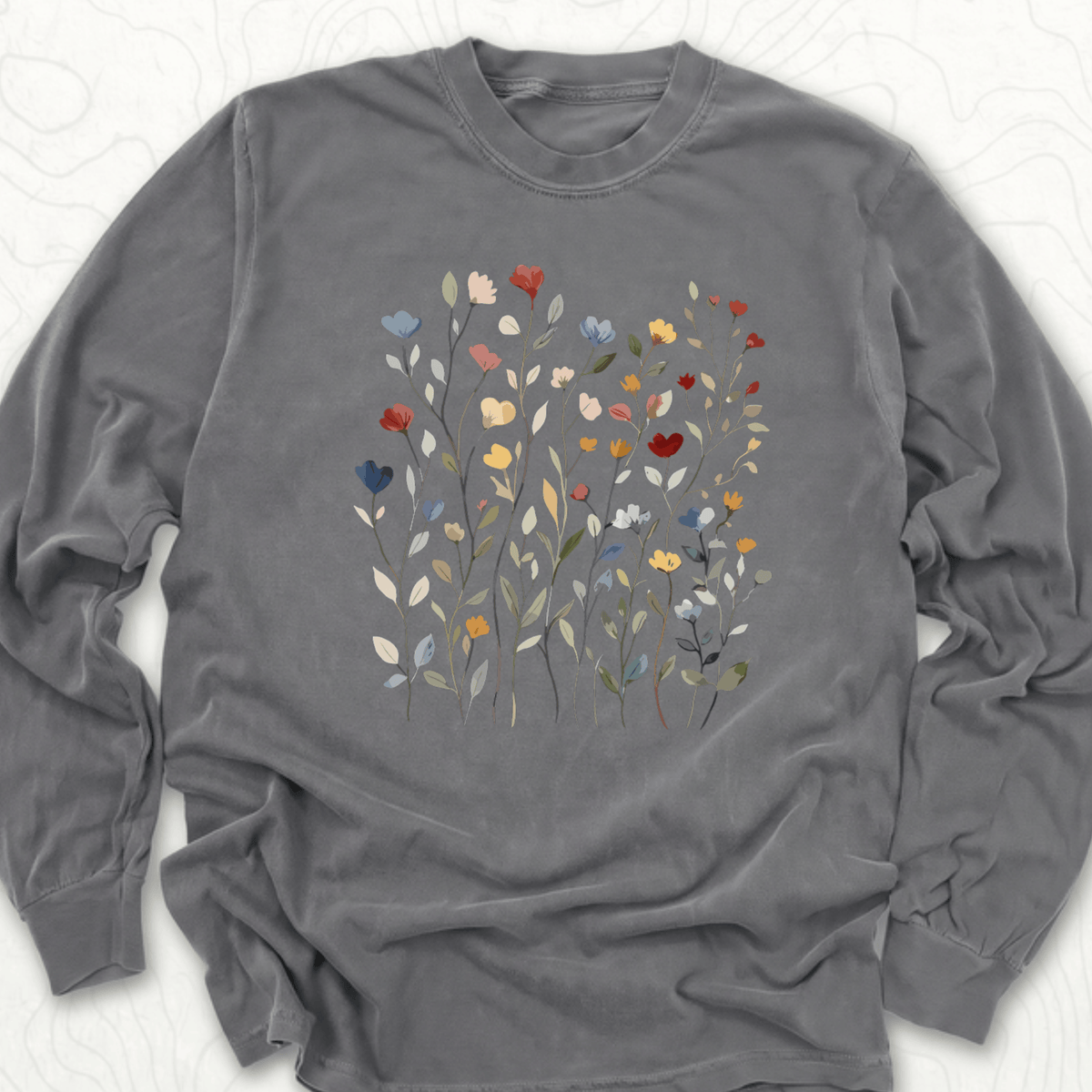 Wildflower Bouquet LS T-shirt - Pepper