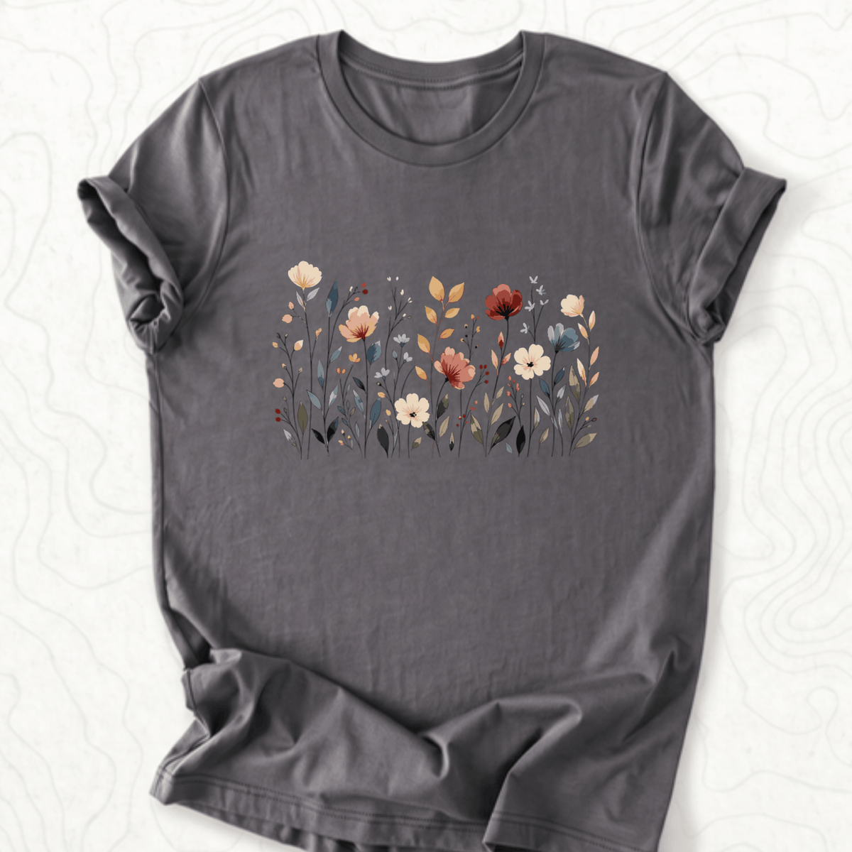 Wildflower Meadow Tee - Asphalt
