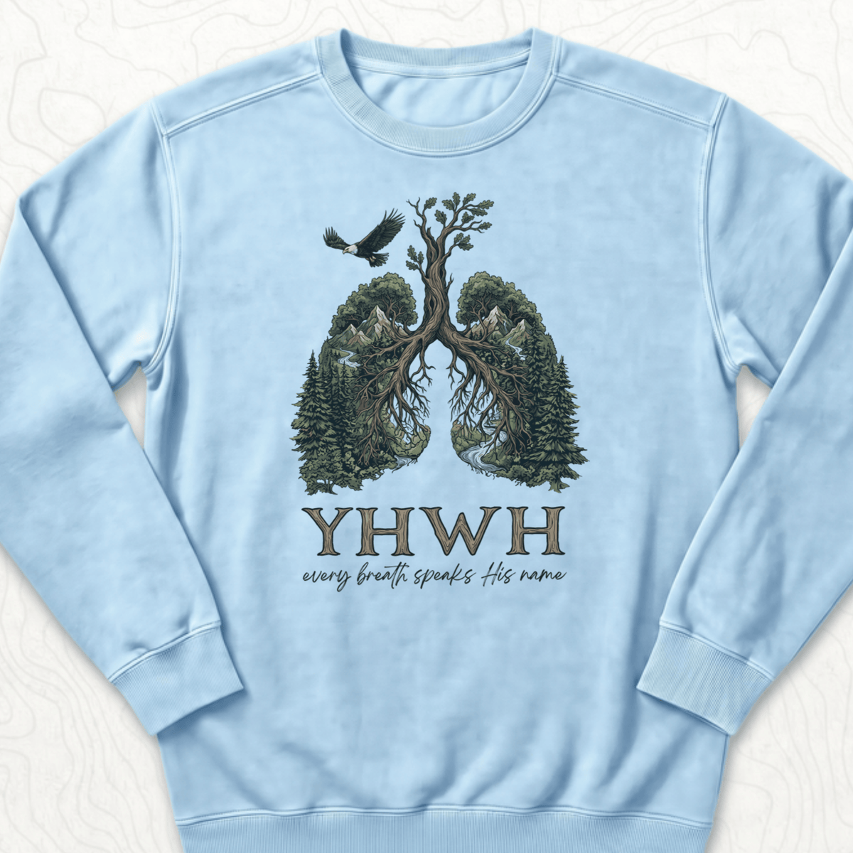 Yhwh Name Sweatshirt - Chambray