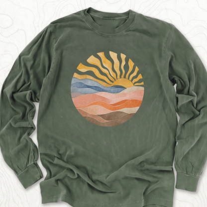Abstract Sunrise LS T-shirt - Hemp