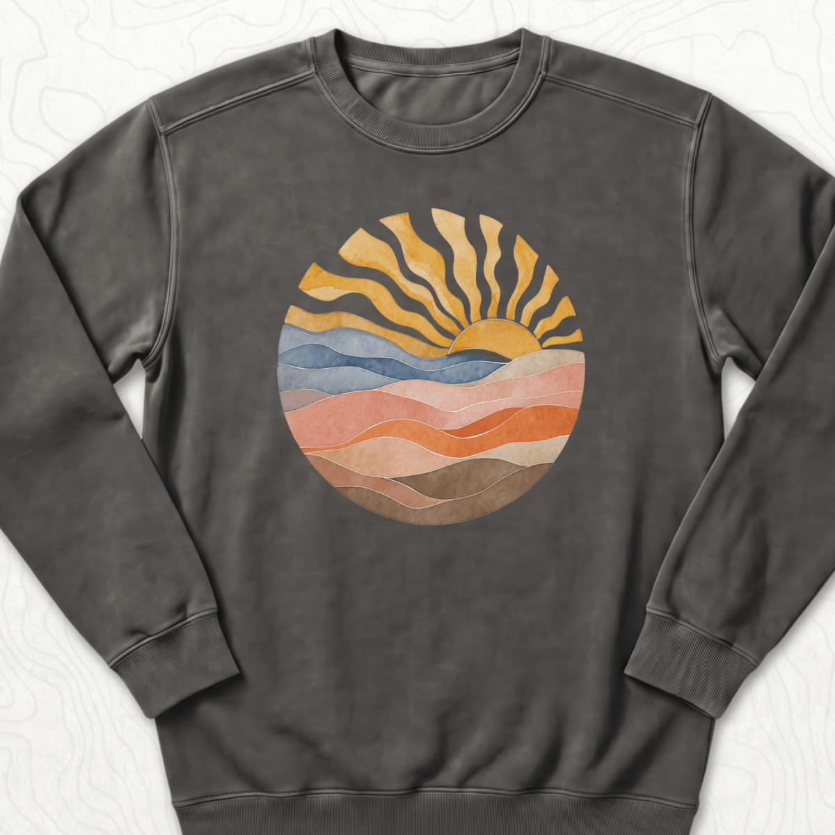Abstract Sunrise Sweatshirt - Pepper