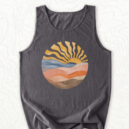 Abstract Sunrise Tank Top - Pepper