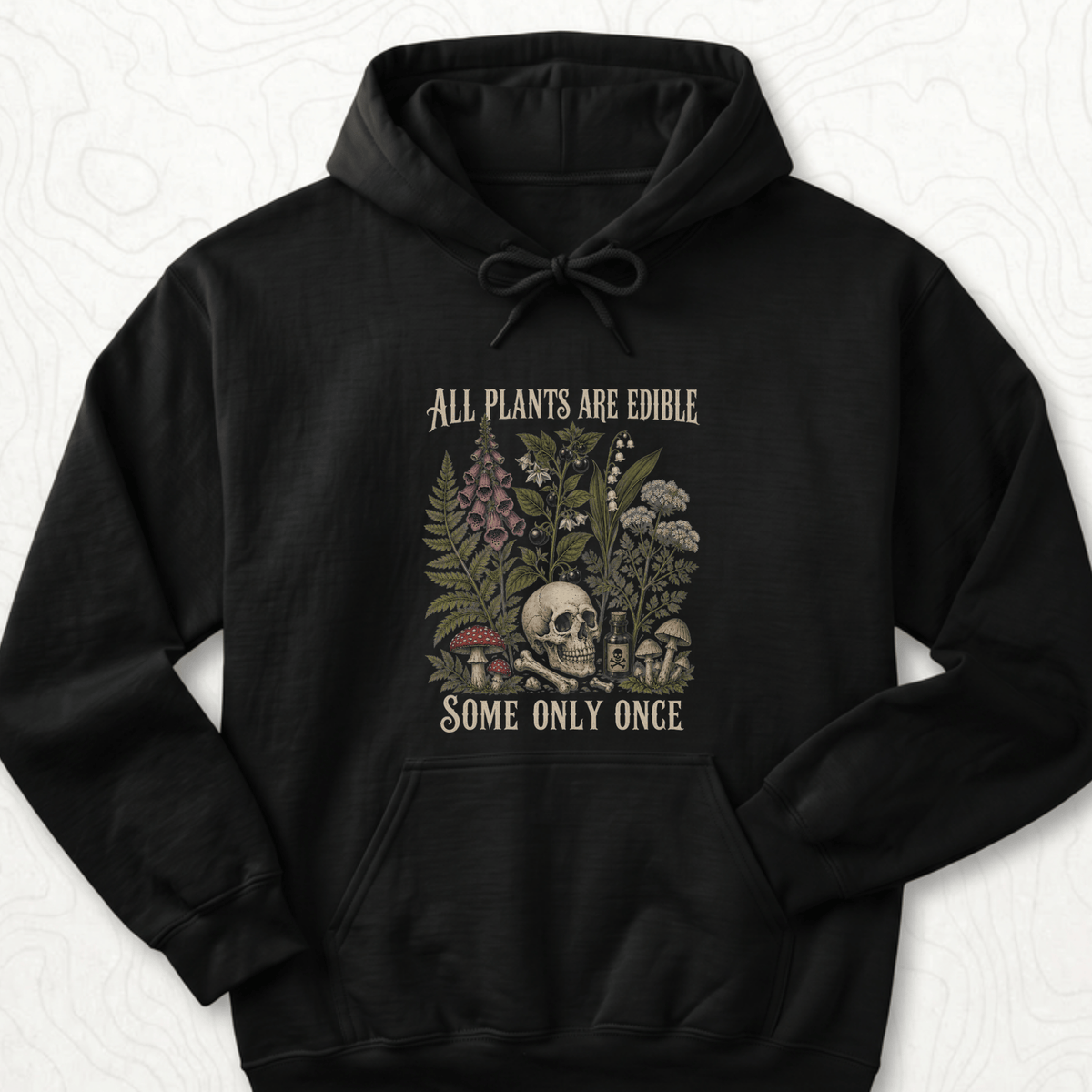 All Plants Edible Hoodie - Black