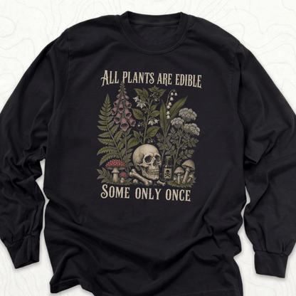All Plants Edible LS T-shirt - Black