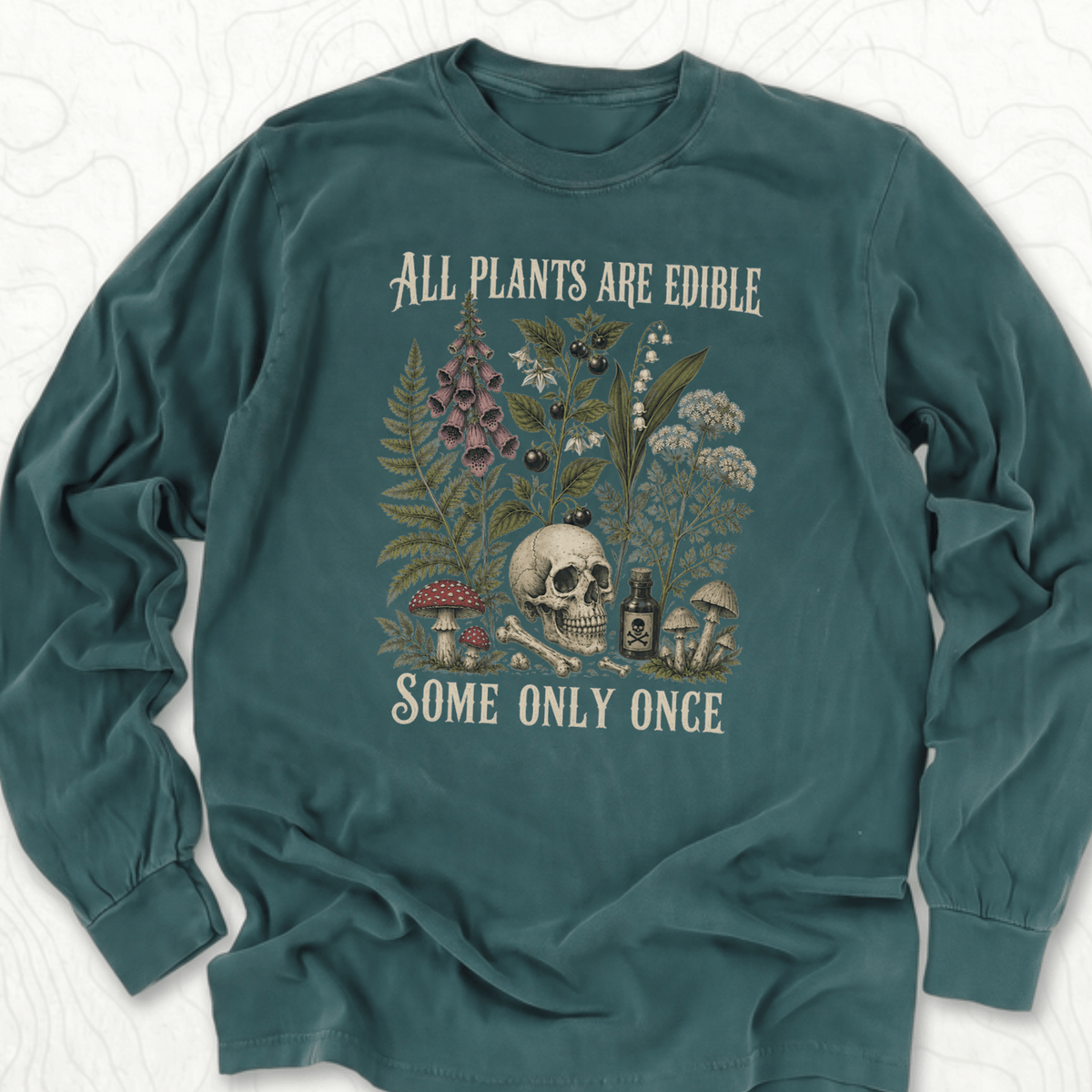 All Plants Edible LS T-shirt - Blue Spruce