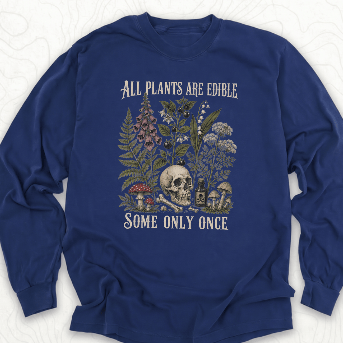 All Plants Edible LS T-shirt - True Navy