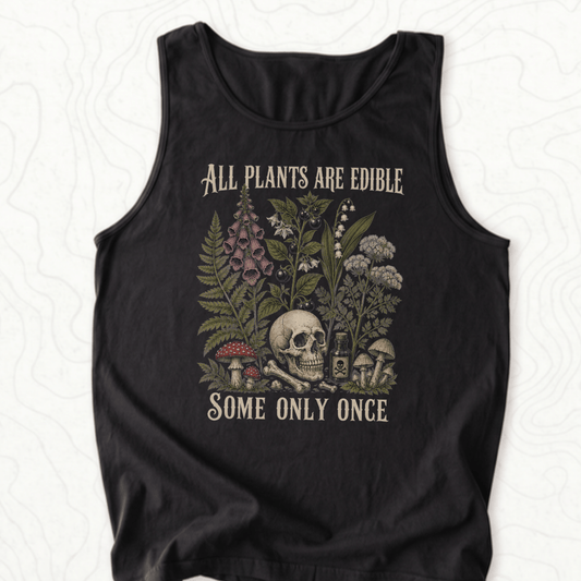 All Plants Edible Tank Top - Black