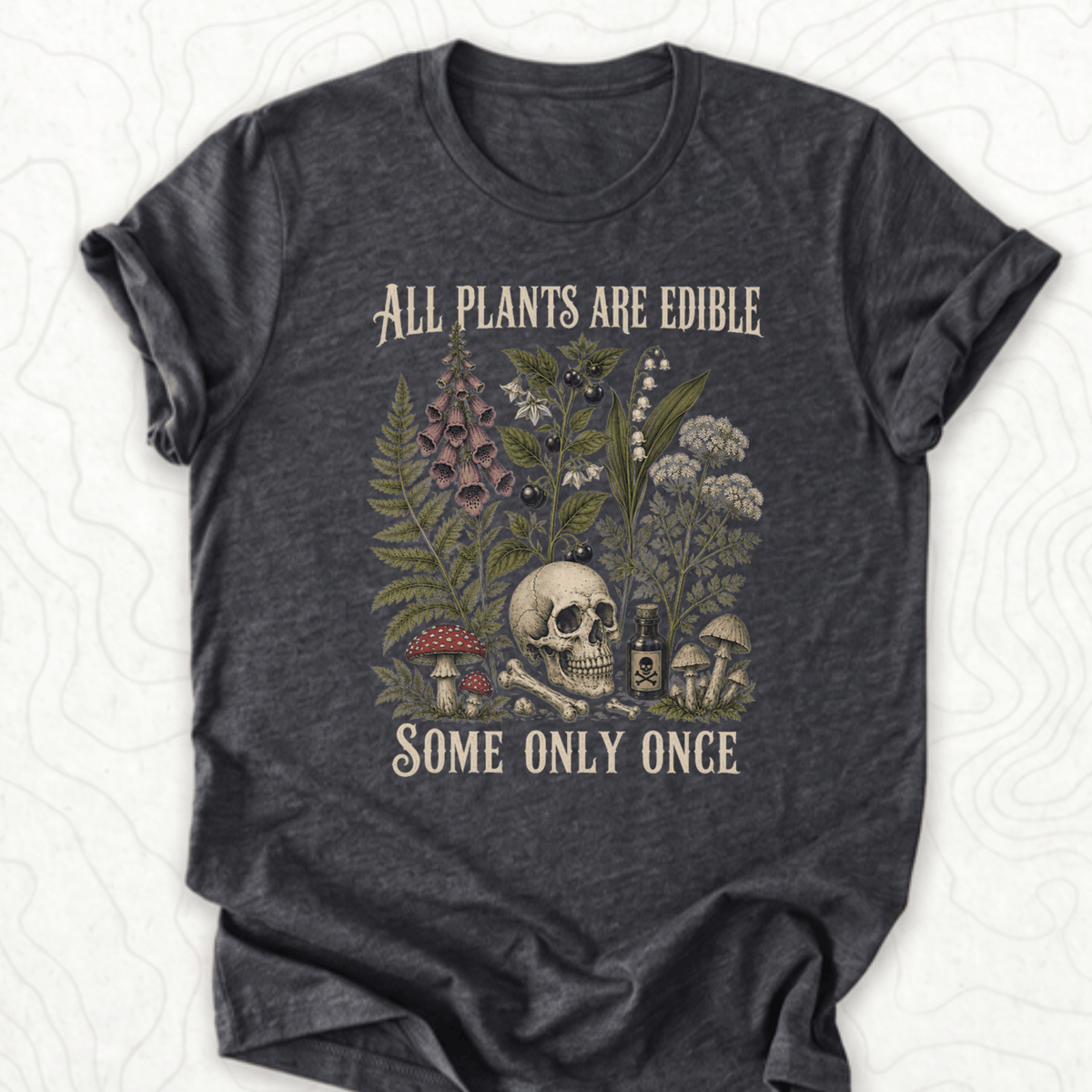 All Plants Edible Tee - Dark Grey Heather