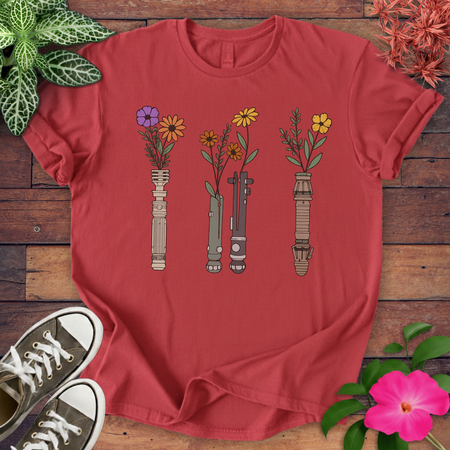 Lightsaber Flowers T-shirt