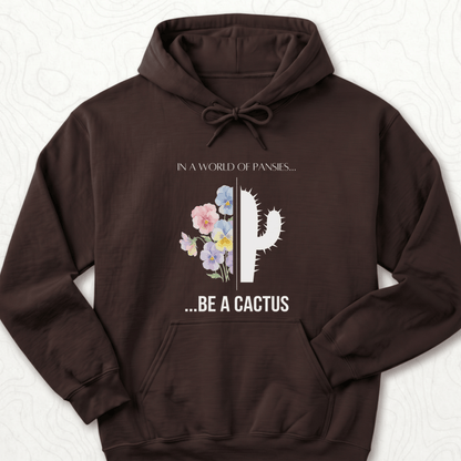 Be A Cactus Hoodie - Dark Chocolate