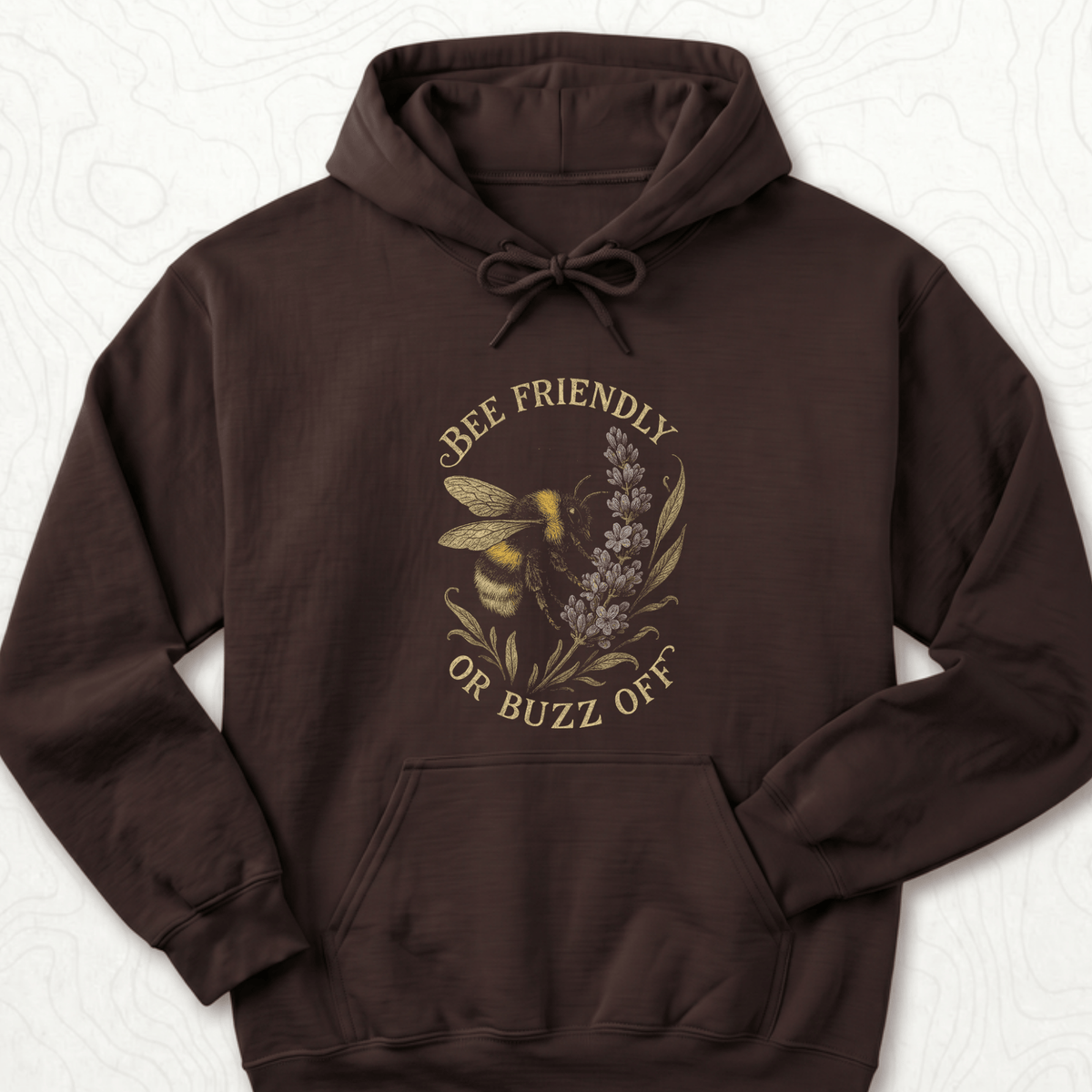 Bee Friendly Hoodie - Dark Chocolate