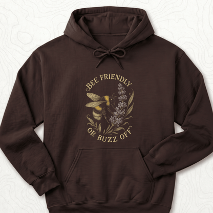 Bee Friendly Hoodie - Dark Chocolate
