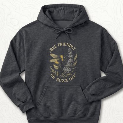 Bee Friendly Hoodie - Dark Heather