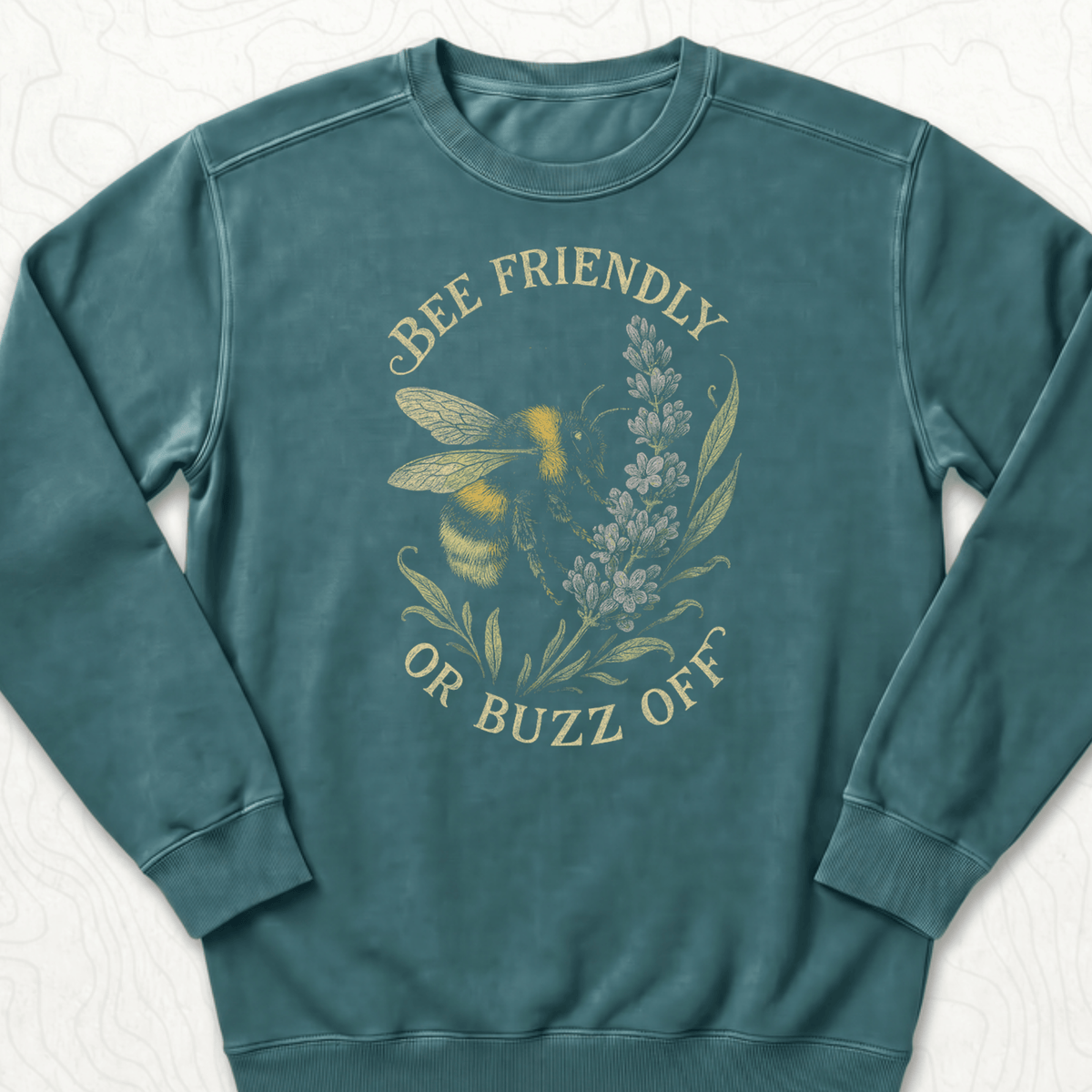 Bee Friendly Sweatshirt - Blue Spruce