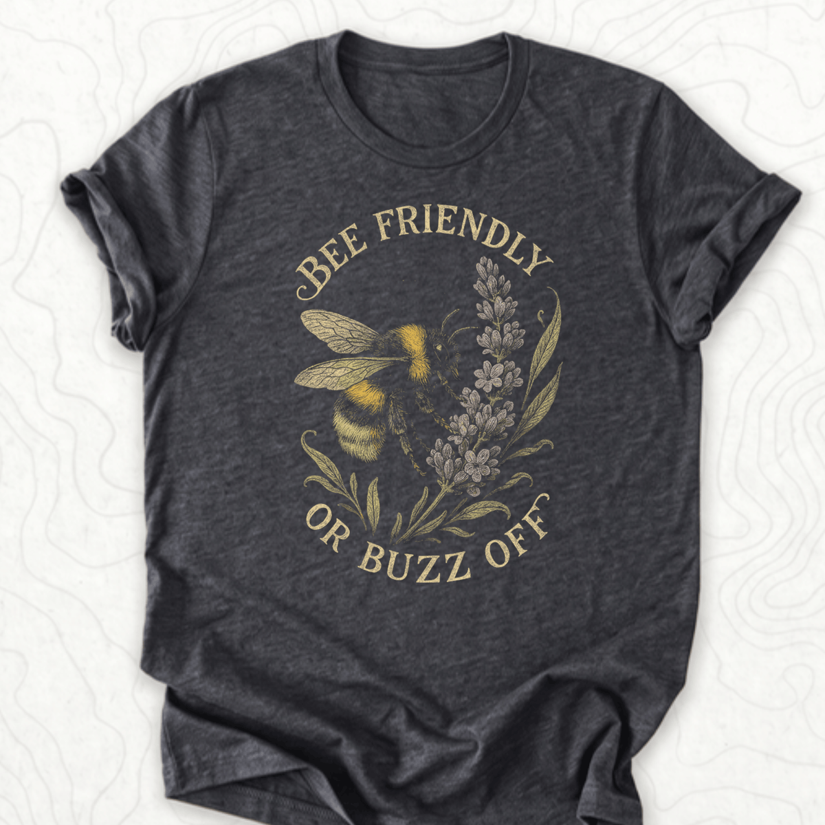 Bee Friendly Tee - Dark Grey Heather