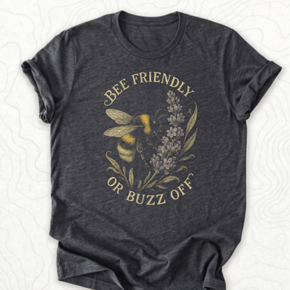 Bee Friendly Tee - Dark Grey Heather