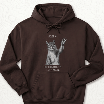 Bird Feeder Empty Hoodie - Dark Chocolate