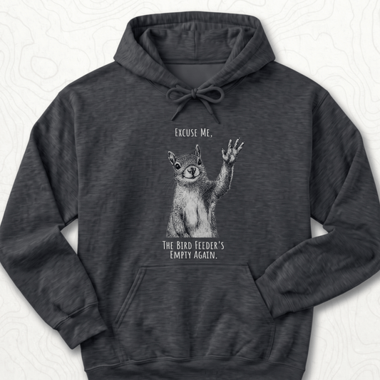 Bird Feeder Empty Hoodie - Dark Heather