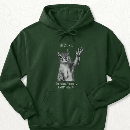 Bird Feeder Empty Hoodie - Forest Green