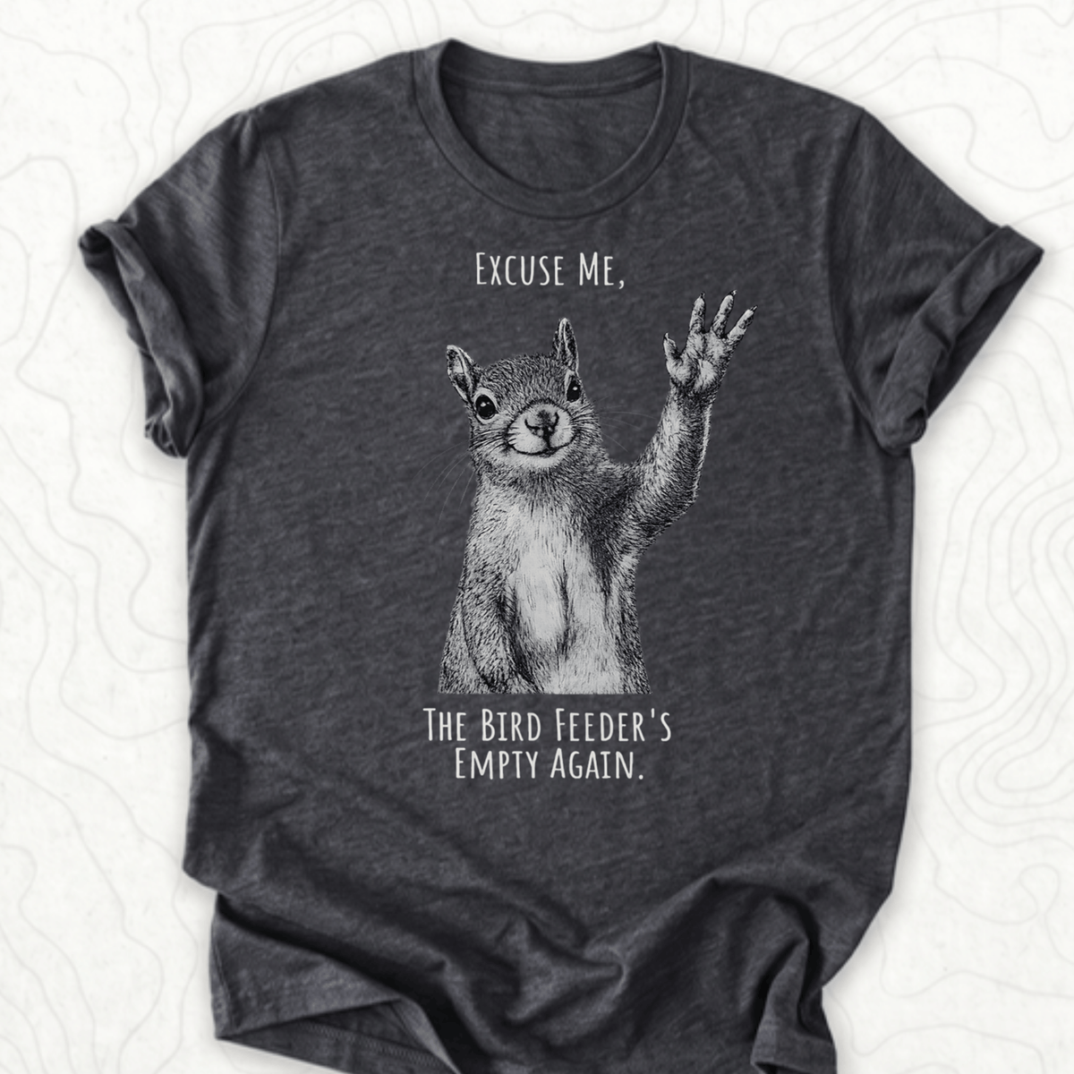 Bird Feeder Empty Tee - Dark Grey Heather