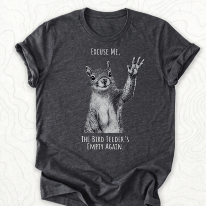 Bird Feeder Empty Tee - Dark Grey Heather