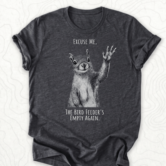 Bird Feeder Empty Tee - Dark Grey Heather