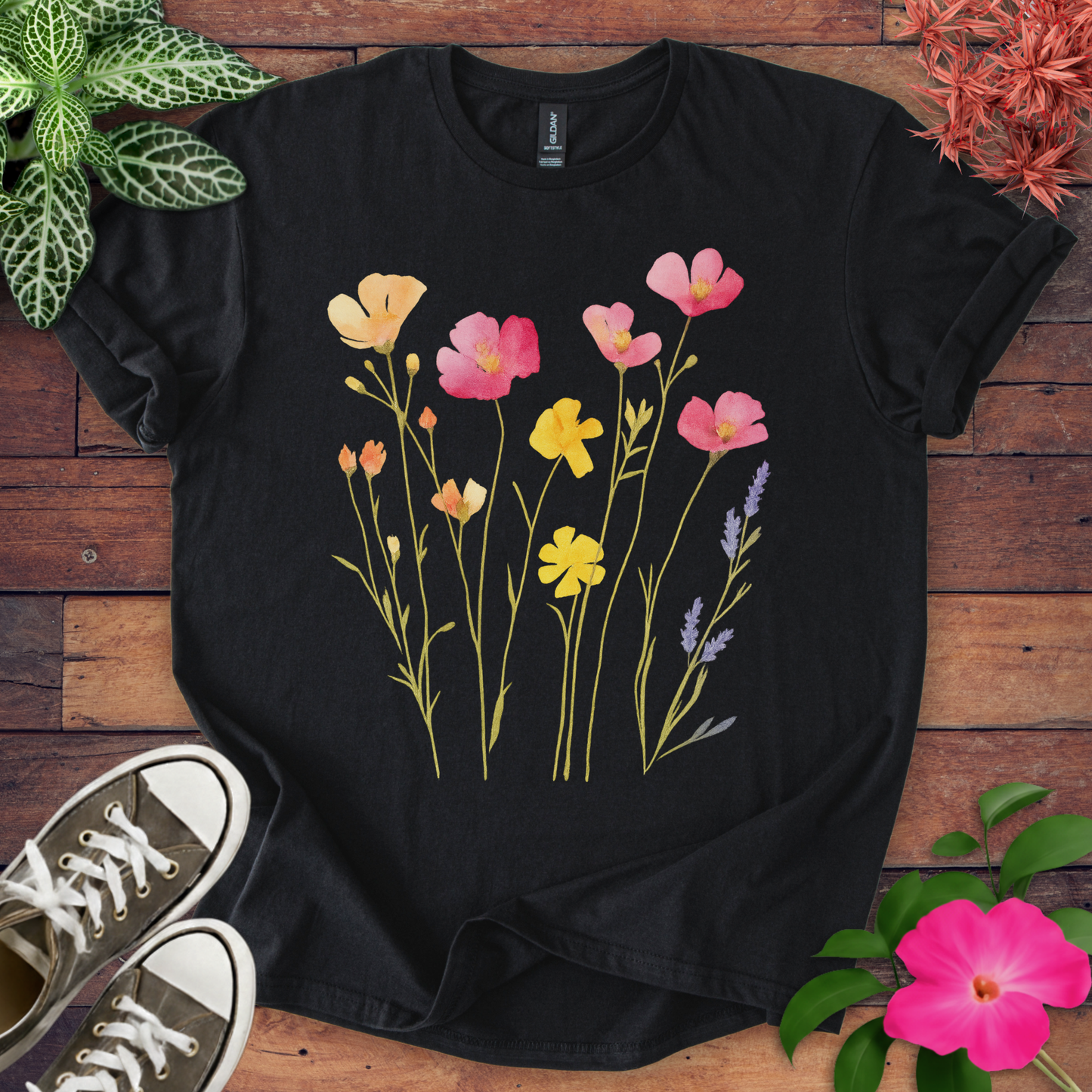 Watercolor Wildflowers T-shirt