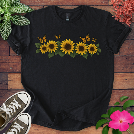 Sunflower Butterflies T-shirt