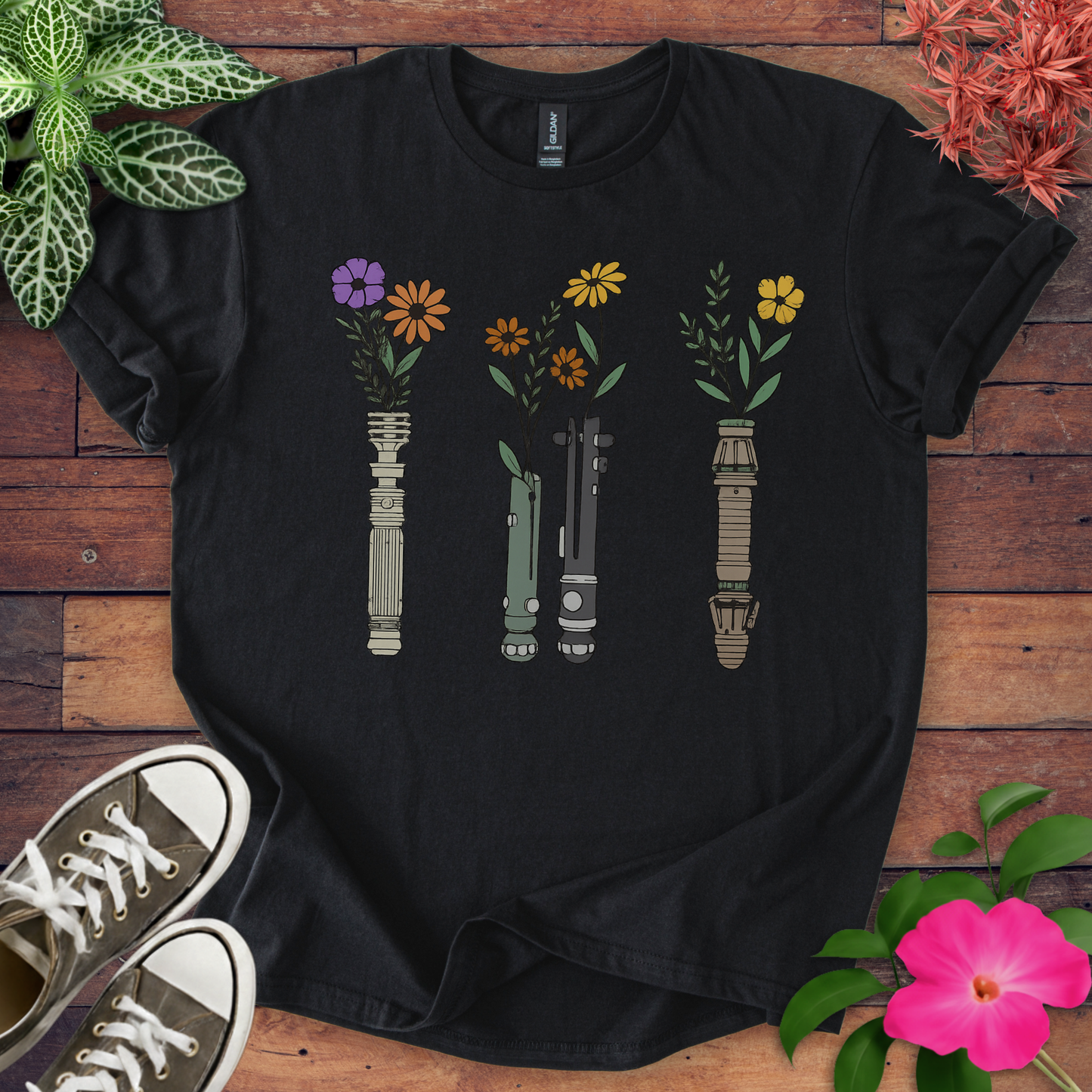 Lightsaber Flowers T-shirt