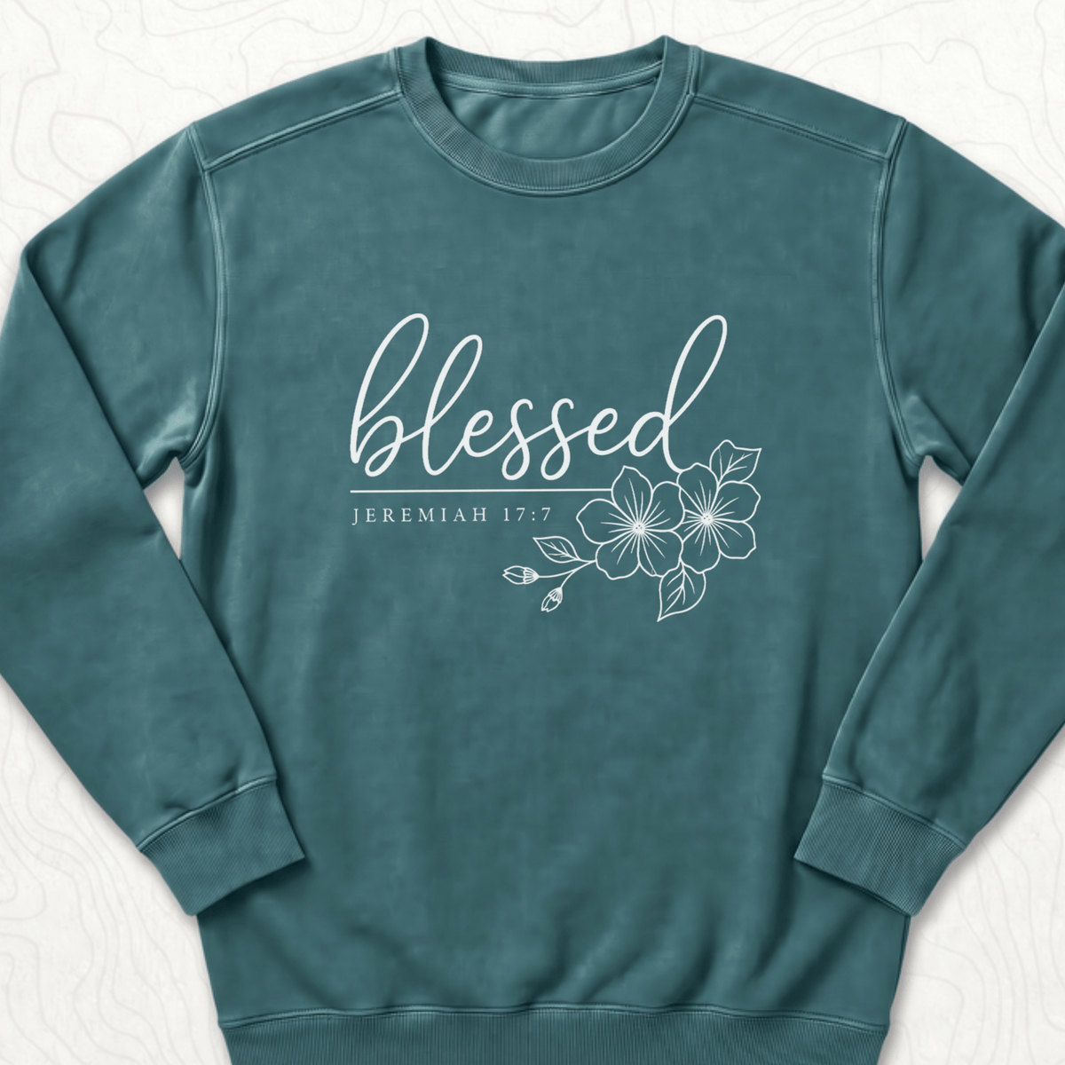 Blessed Jeremiah Sweatshirt - Blue Spruce