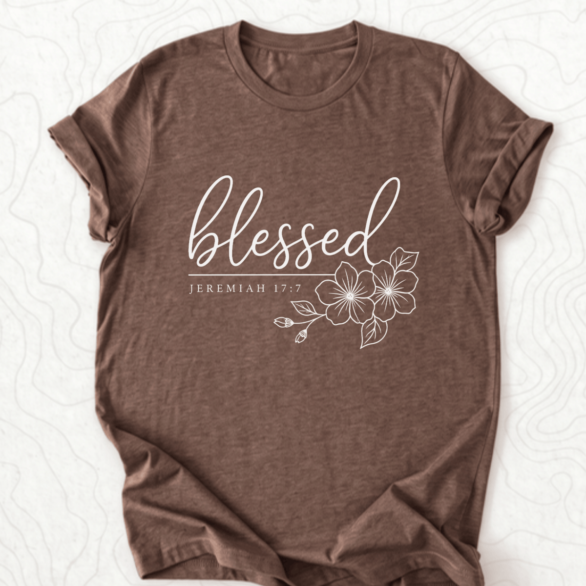 Blessed Jeremiah Tee - Heather Brown