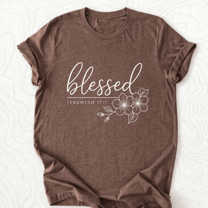 Blessed Jeremiah Tee - Heather Brown