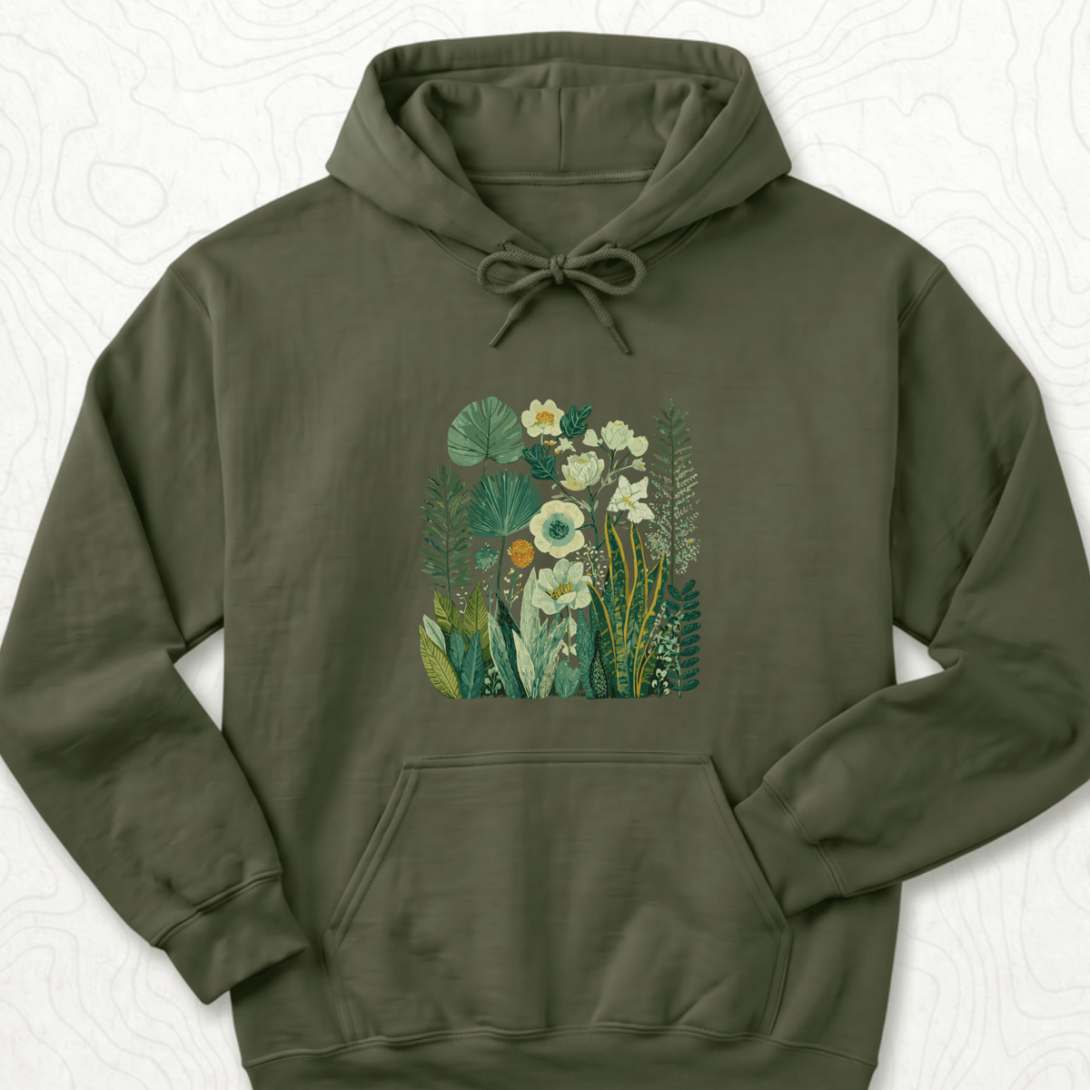 Botanical Garden Hoodie - Military Green